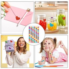 Heart Stickers, Glitter Heart Shaped Sticker, 780PCS, 7 Colors Small Foil Hea…