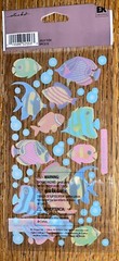 Sticko Velum Tropic Glittery Fish & Bubbles Sea Ocean Scrapbook STICKERS