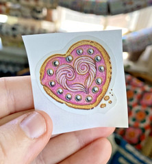 Vintage 80s Sticker Lot: Restored Valentine’s Day Heart Candy Stickers (READ)