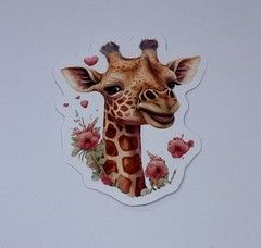 Cute Giraffa Animal Love Sticker Vinyl Decal Journal Wall Decor Floral Art Tc6