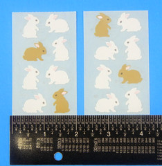 Vintage 1986 Mrs. Grossmans Brown & White Mini Bunnies Sticker 2 Mod Sheets Set
