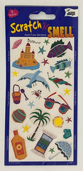 Scented Scratch n Sniff Smell Stickers 2003 Mello Smello Pack 3 Scents Coconut