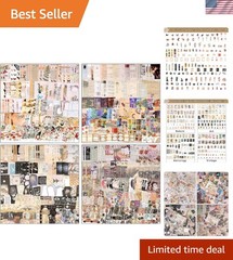 800pcs Vintage Junk Journal Supplies,Scrapbook Supplies Scrapbooking Paper an…