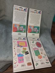 Vintage Stickopotamus Scrapbooking Binder Stickers Lot of 4 New in Package Vtg