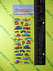 Transportation Planes Trains & Automobiles Puffy Stickers Pack