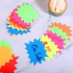 400 Neon Yard Sale Stickers – Eye-Catching Starburst Labels for Events