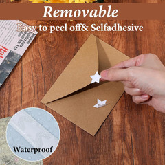 White Star Stickers Roll, 500 PCS Small Star Stickers 1 Inch Self-Adhesive Stars