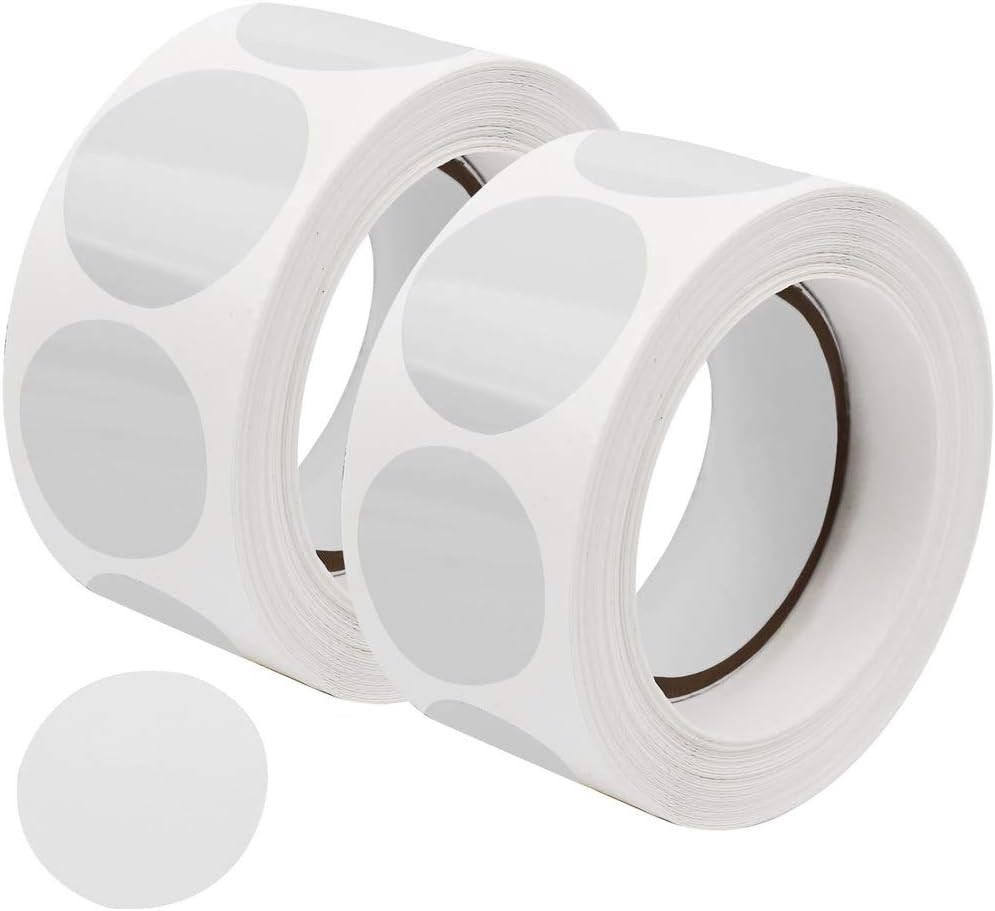 1000 Pcs Clear Retail Package Seals, 1 Inch round Circle Wafer Seal Sticker Clea