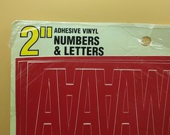 HY-KO Products 30004 Self Adhesive Vinyl Die Cut Numbers & Letters, 2 h, Red