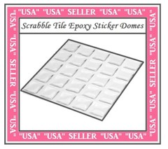 Scrabble Tile Resin Epoxy Domes Epoxy Stickers 20MM x 18MM Epoxy Sticker Seals
