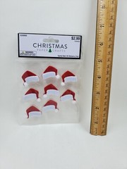 CR5 Lot Of 4 Christmas Embellishments Santa Hats Snowflakes Scrapbooking Lot E