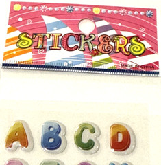 Alphabet Letter Stickers Funny Faces Eyeballs Colorful Crafts Lot of 2 NEW READ