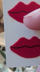 Vintage Sandylion Stickers Fuzzy Red Lips 1 Module READ
