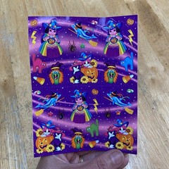 VTG Lisa Frank Pigmarrella Fortune Teller Kittens Halloween Sticker Sheet S319