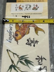 6 American Designs RUB-ONS Easy To Use Transfers RO-098 ASIAN MOTIFS 4” X 12”