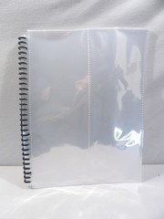 Large Reusable Scrapbook Sticker Storage spiral 50 clear sheets 2 compartment