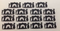 Christmas Die Cuts * Christmas Stocking Hanging Scene * Black Cardstock * 15