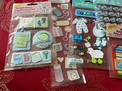 LOT #878 BABY BOY 3D STICKERS JOLEE’S KAREN FOSTER – RARE LOT