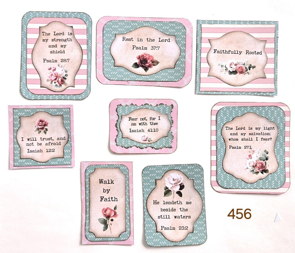 Bible Verse Cards Ephemera Scrapbooks Junk Journal 456