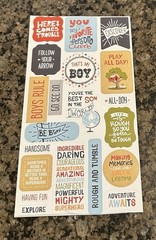 Echo Park ALL BOY Sticker Book 16 Pages Icons Letters Words Phrases