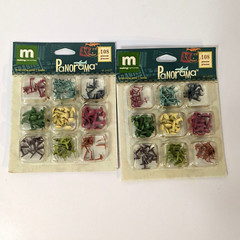 Making Memories Panorama Brads 2 Pack, 108 Pc Each, 9 Brad Styles Airplane Arrow