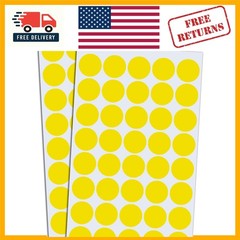 2000 High-Quality Yellow Round Dot Stickers – Perfect for Any Labeling Needs