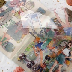 Journaling Stickers Scrapbooking Junk Journal Supplies Movement Rhythm G8Q42914