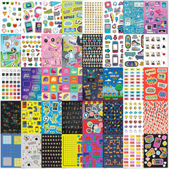 Set of 4 Sticker Books with 4,000+ Fun & Colorful Craft Stickers