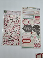 Scrapbooking Destash Lot My Minds Eye Echo Park Teresa Collins Stickers Rubons