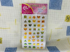 Fula Shimmer Shape Stickers 3D Colorful Scrapbook Craft Kids Decorative Gems🔥💵