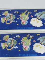 3 Vintage 1984 Hallmark Stick-r-treats Sticker Treats Space Ship outer space