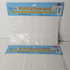 Puff Stick Ons International Stamp Collection Puffy Stickers Sealed