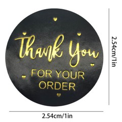 1000Pcs 1.5″/1″ Thank You Stickers Self-Adhesive Label for Your Order Stickers