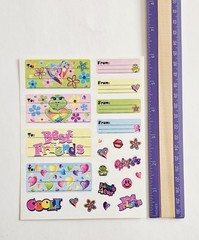 Vtg Lisa Frank Stickers S1319-01 Best Friends Labels Full Sheet Frog love