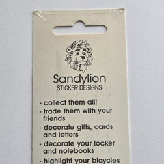 VTG Sandylion Sticker Designs Bears Hurt Wheelchair Mother Of Pearl 1990 NIP