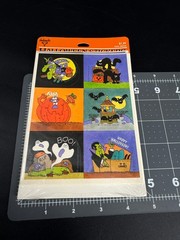Vintage 1983 Hallmark Halloween Stickers Sealed Black Cat Ghost Bat