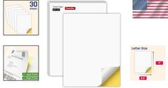 Versatile Matte Sticker Paper – 30 Self-Adhesive A4 Sheets for Custom Printing