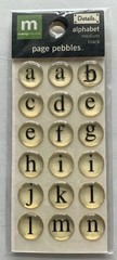 Vintage Making Memories ALPHABET PAGE PEBBLES Medium Black Scrapbooking Crafts
