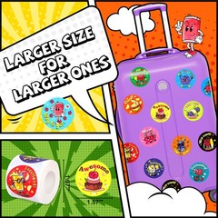 3 Rolls Scratch and Sniff Scented Stickers for Kids, 600 Pcs Smelly Motivatio…