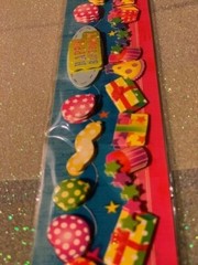 2 PKGS 3D RECOLLECTIONS MULTI-COLORED BIRTHDAY BORDERS EMBELLISHMENTS 2 PCS 3D