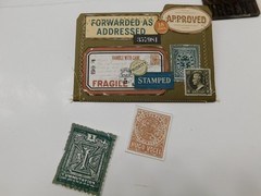 Junk Journal Add-Ons Handmade Tags Card Envelope File Clipboard Ephemera Set 6