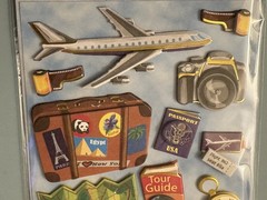 K&Company AND Dimensional – Happy Trails Passport Travel Scrapbooking Stickers
