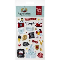 Crafts EP Puffy Stickers Remember the Magic Disney Castle Camera Balloons Ticket