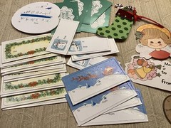 X557🌟Vintage 80s LOT OF 36-Christmas GIFT Present Name TAGS Regular & Sticky!