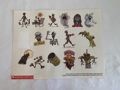 Vintage Halloween 1994 Scholastic Glow In Dark Sticker Thrills and Chills