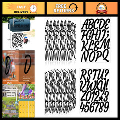 336 Pcs Waterproof Letter Stickers – Self-Adhesive Alphabet Decals for DIY, Mail
