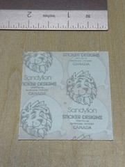 Vintage Sandylion Foil Mylar Rainbow Balloon Sticker Module
