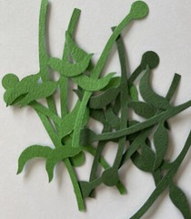 GREEN DARK STEMS MIX 1 Die-cut Embellishment(10pc)Jolee’s •Garden•Christmas•