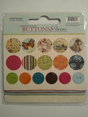 NEW Webster’s Pages Buttons & Twine TRENDSETTER Chipboard Buttons CB04