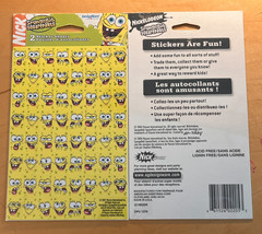 2x NEW SpongeBob SquarePants Sticker Sheets 2001 VTG 248 Total Bob Face Stickers